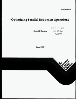 Optimizing parallel reduction operations