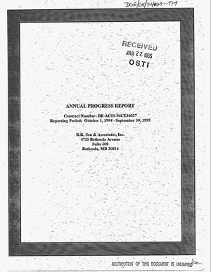 [1995 annual report on activity performed for the Advanced Utility Concepts Division]. Annual progress report, October 1, 1994--September 30, 1995