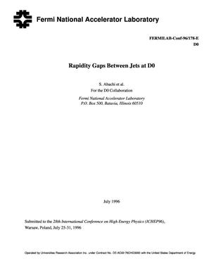 Rapidity gaps between jets at D{O}