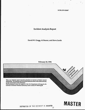 Incident analysis report