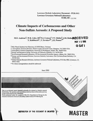 Climate Impacts of Carbonaceous and Other Non-Sulfate Aerosols: A Proposed Study