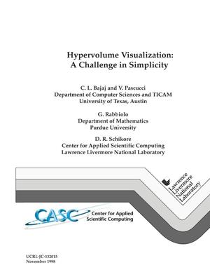Hypervolume visualization: a challenge in simplicity
