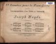 Thumbnail image of item number 3 in: 'Oeuvres de J. Haydn, Cahier VII contenant VI Sonates pour le Pianoforte'.