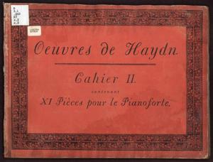 Primary view of object titled 'Oeuvres de Haydn, Cahier II contenant XI Pièces pour le Pianoforte'.