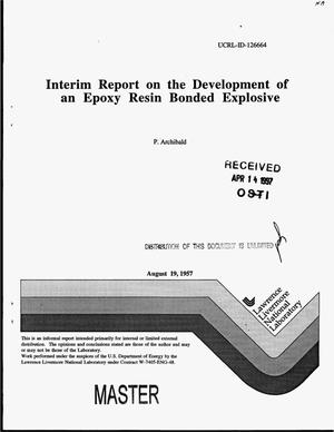 Interim report on the development of an epoxy resin bonded explosive