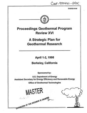 Geothermal program review 16: Proceedings. A strategic plan for geothermal research