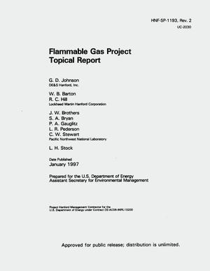 Flammable gas project topical report