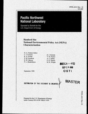 Hanford Site National Environmental Policy Act (NEPA) characterization. Revision 10