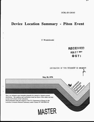 Device location summary - piton event