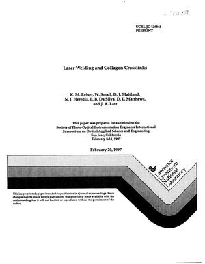 Laser welding and collagen crosslinks
