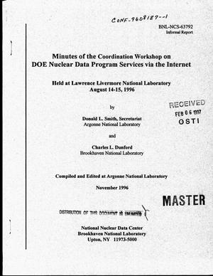 Minutes of the coordination workshop on DOE nuclear data program services via the internet