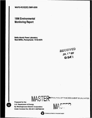 1996 environmental monitoring report for the Bettis Atomic Power Laboratory, Pittsburgh Site