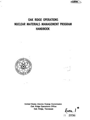 Oak Ridge Operations nuclear materials management program handbook