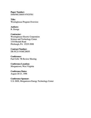 Westinghouse program overview