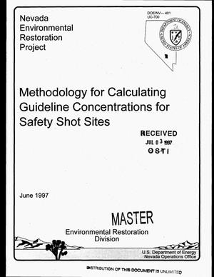 Methodology for calculating guideline concentrations for safety shot sites