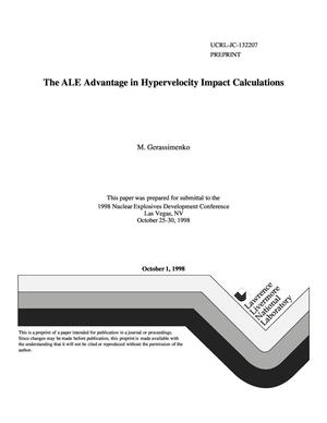 ALE advantage in hypervelocity impact calculations