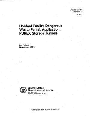 Hanford facility dangerous waste permit application, PUREX storage tunnels