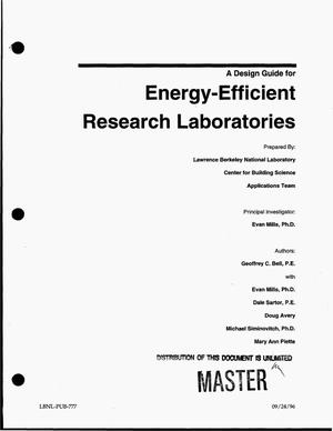 A design guide for energy-efficient research laboratories