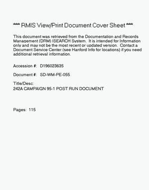 242-A campaign 95-1 post run document