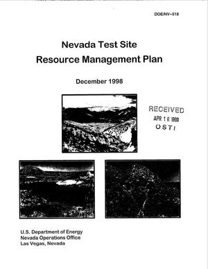 Nevada Test Site Resource Management Plan