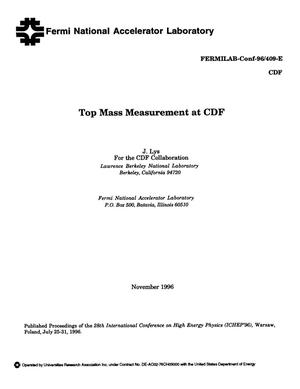 Top mass measurements at CDF