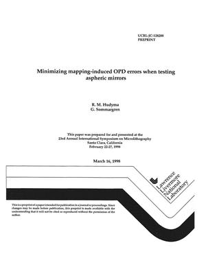 Minimizing mapping-induced OPD errors when testing aspheric mirrors