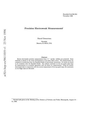 Precision electroweak measurements
