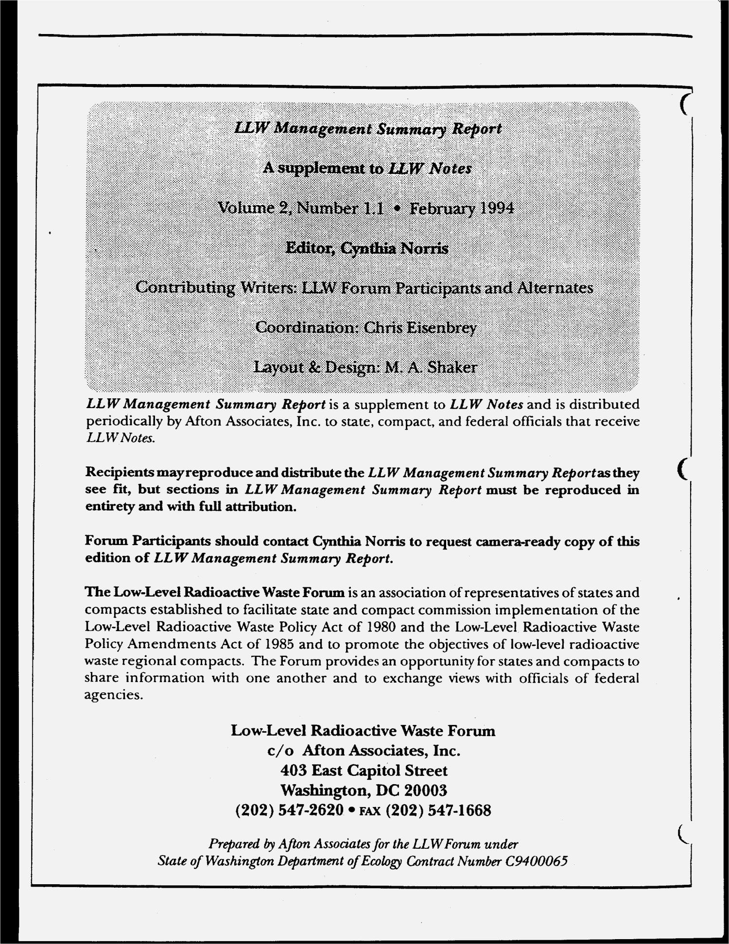 LLW Forum summary report: Volume 2, Number 1.1, February 1994: Low-level radioactive waste management activities in the states and compacts
                                                
                                                    [Sequence #]: 4 of 24
                                                