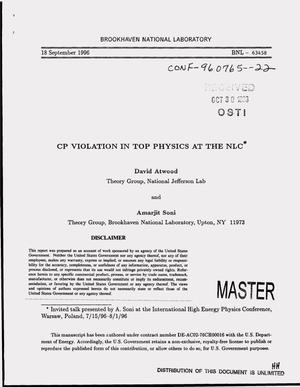 CP violation in top physics at the NLC