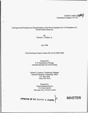 Geological and Petrophysical Characterization of the Ferron Sandstone for 3-D Simulation of a Fluvial-Deltaic Reservoir, Quarterly Report: April-June 1998