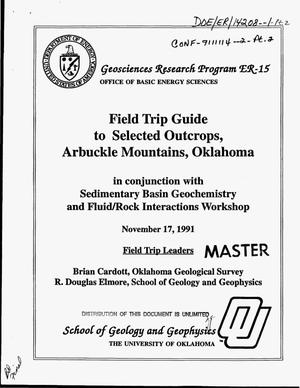 Field trip guide to selected outcrops, Arbuckle Mountains, Oklahoma