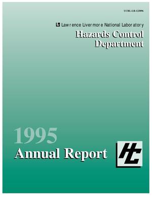 Hazards Control Department 1995 annual report