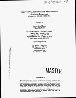 Reservoir characterization of Pennsylvanian Sandstone reservoirs. Quarterly progress report, January 1, 1991--March 31, 1991