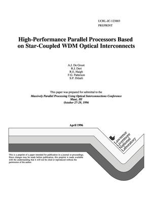 High-performance parallel processors based on star-coupled WDM optical interconnects