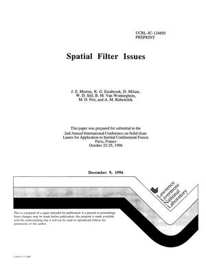 Spatial filter issues