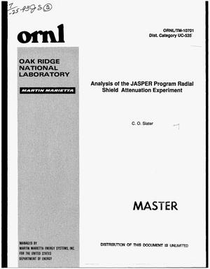Analysis of the JASPER Program Radial Shield Attenuation Experiment