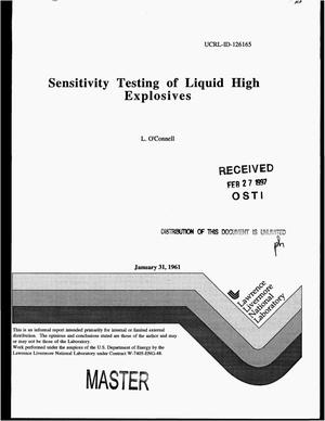 Sensitivity testing of liquid high explosives