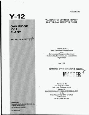 Wastewater control report for the Oak Ridge Y-12 Plant