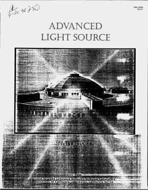 Advanced light source. Activity report 1995