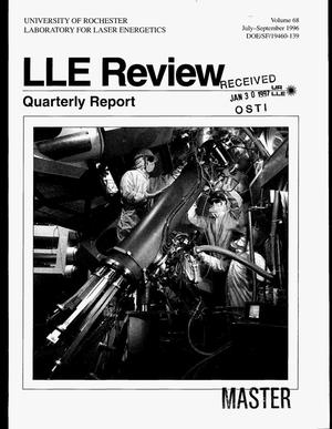 LLE Review, Quarterly Report: Volume 68, July-September 1996