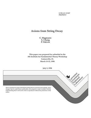 Axions from string decay