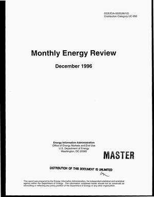 Monthly energy review