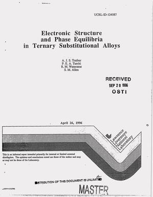 Electronic structure and phase equilibria in ternary substitutional alloys
