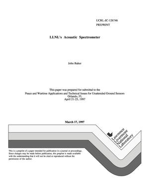 LLNL`s acoustic spectrometer