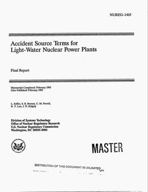 Accident source terms for Light-Water Nuclear Power Plants. Final report