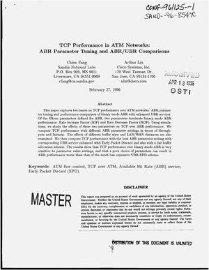 TCP performance in ATM networks: ABR parameter tuning and ABR/UBR comparisons