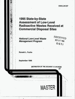 1995 state-by-state assessment of low-level radioactive wastes received at commercial disposal sites
