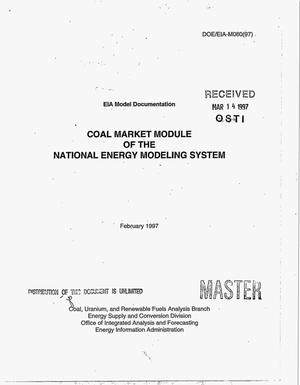 Model documentation coal market module of the National Energy Modeling System