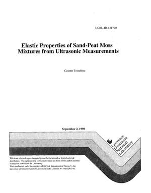 Elastic properties of sand-peat moss mixtures from ultrasonic measurements