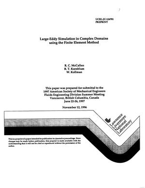 Large-eddy simulation in complex domains using the finite element method